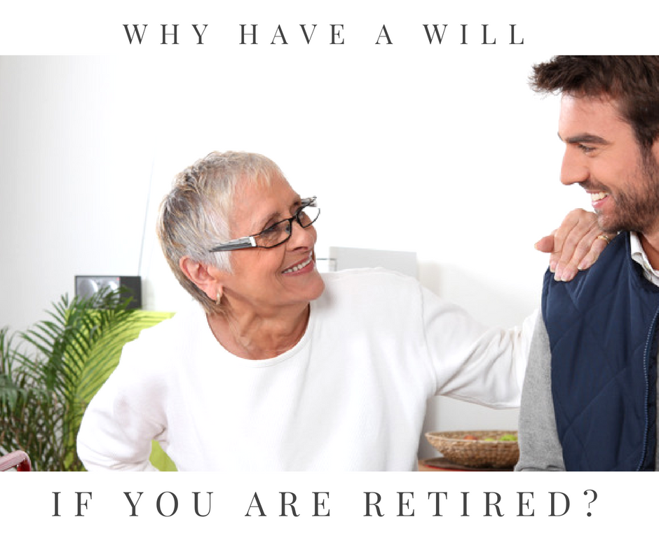 Retired woman being helped with updating her Will